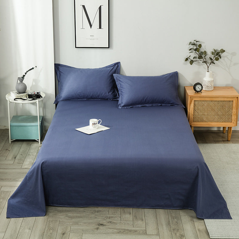Solid Color Cotton Bed Sheet