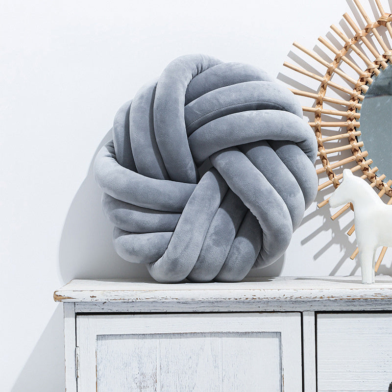 Luxe Nordic Velvet Knot Pillow