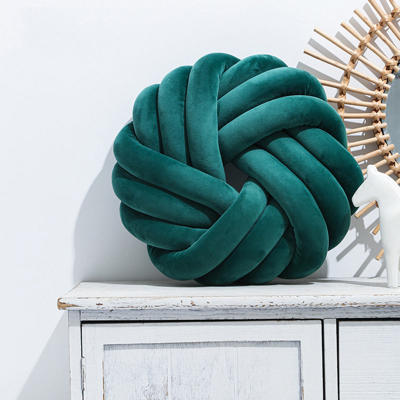 Luxe Nordic Velvet Knot Pillow