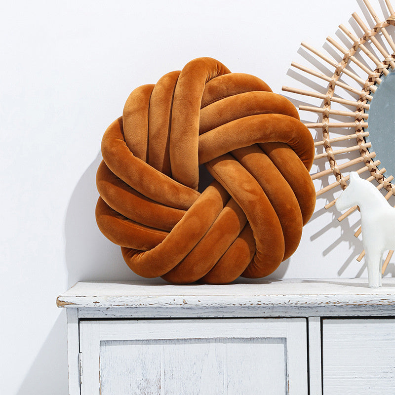 Luxe Nordic Velvet Knot Pillow