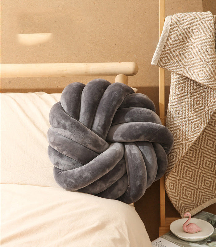 Luxe Nordic Velvet Knot Pillow