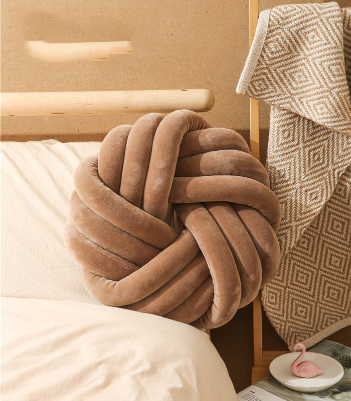 Luxe Nordic Velvet Knot Pillow