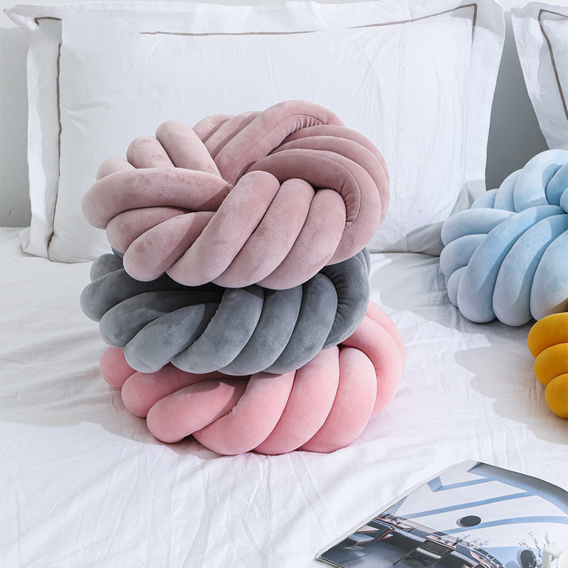 Luxe Nordic Velvet Knot Pillow