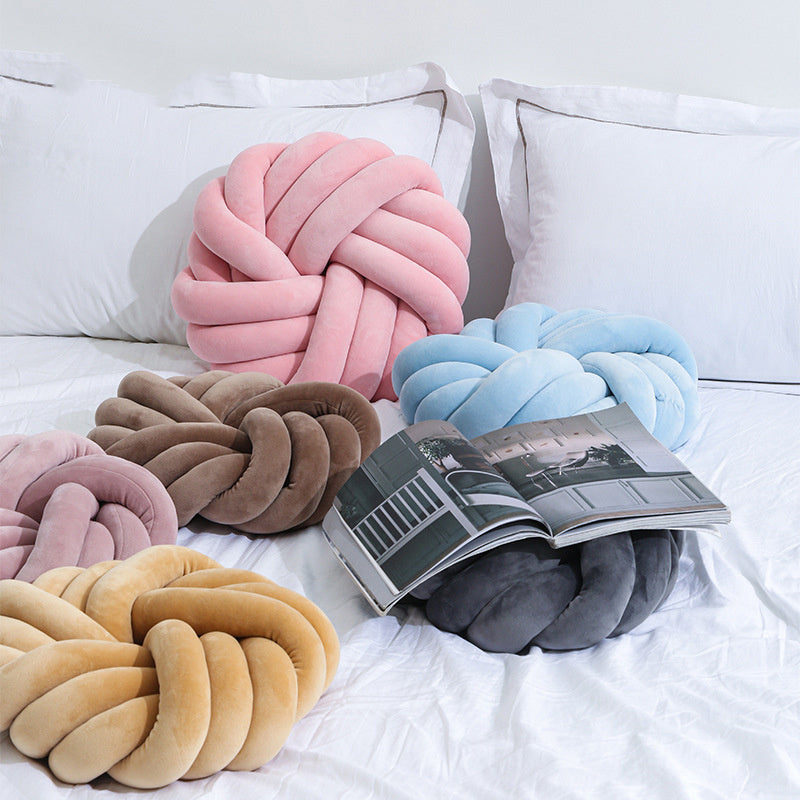 Luxe Nordic Velvet Knot Pillow