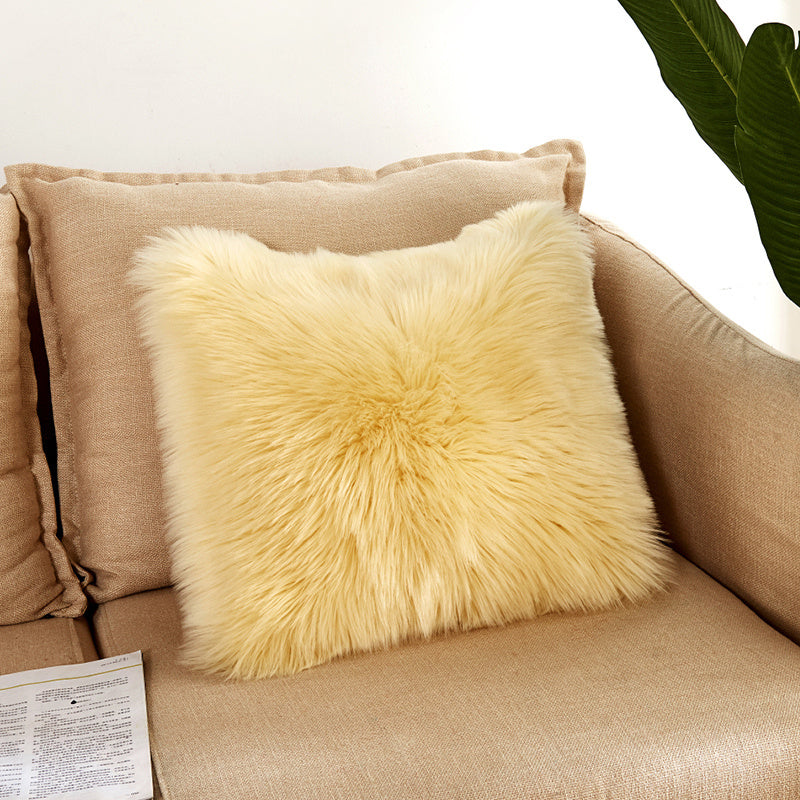 Fluffy Fur Pillow Cover