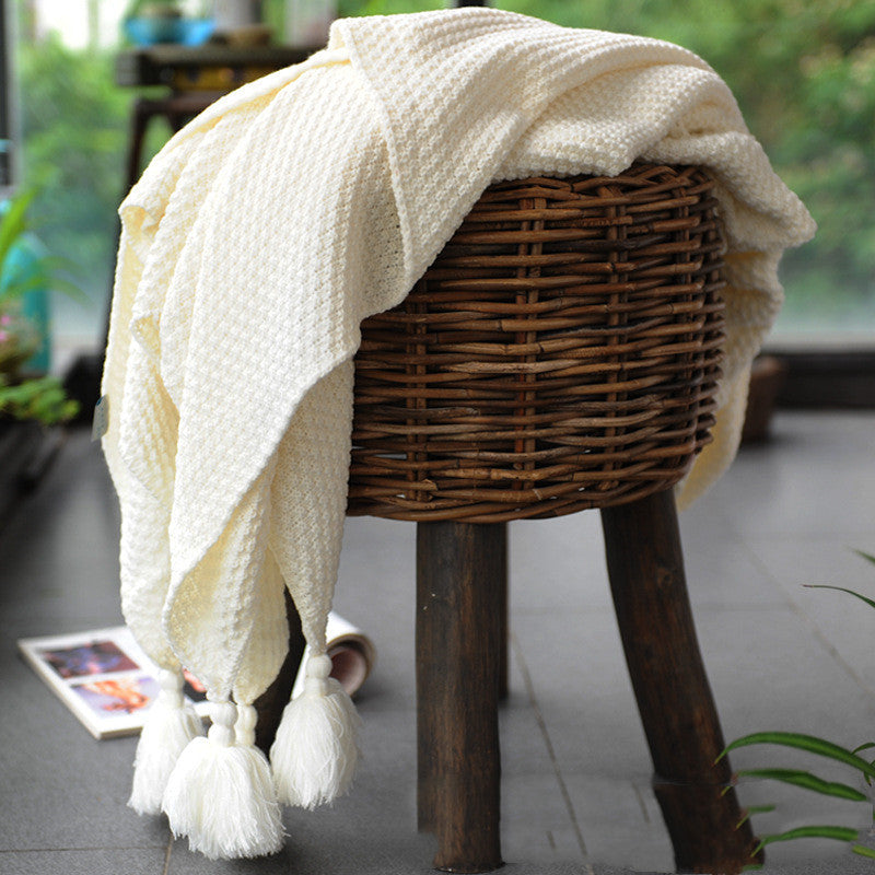 Nordic Knitted Wool Blanket