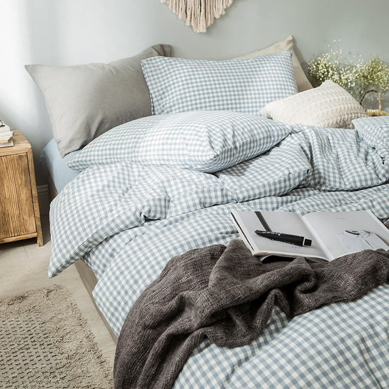 Pastel Classic Checkered Bed Set