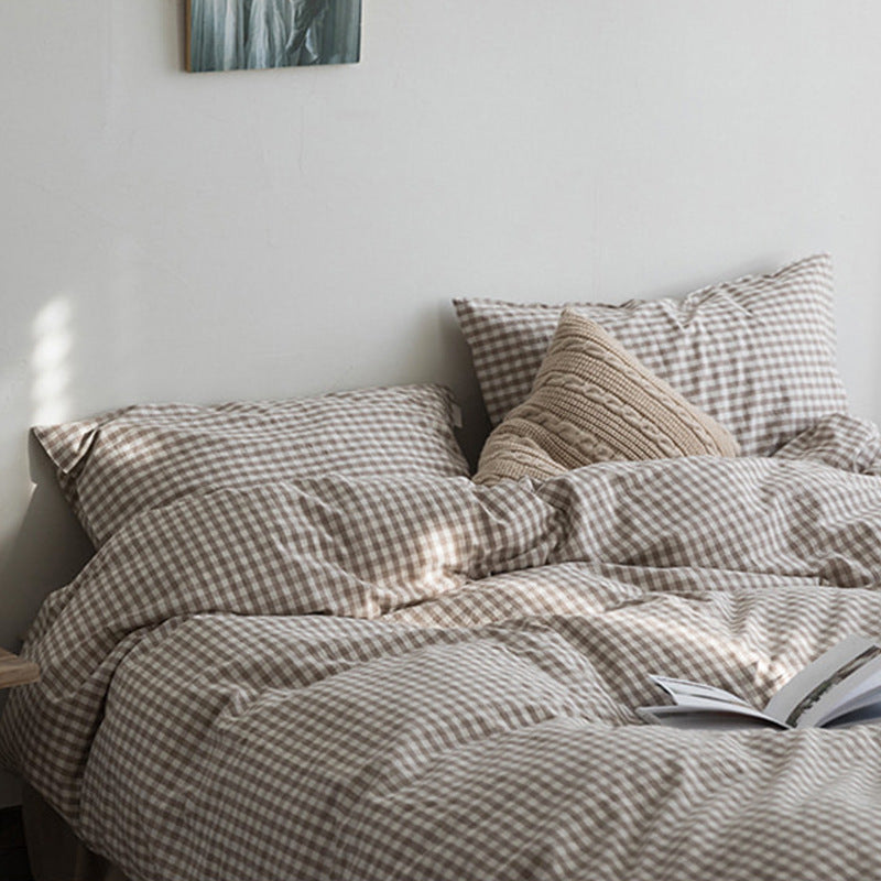 Pastel Classic Checkered Bed Set