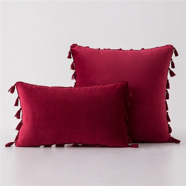 Velvet Tassel pillowcase