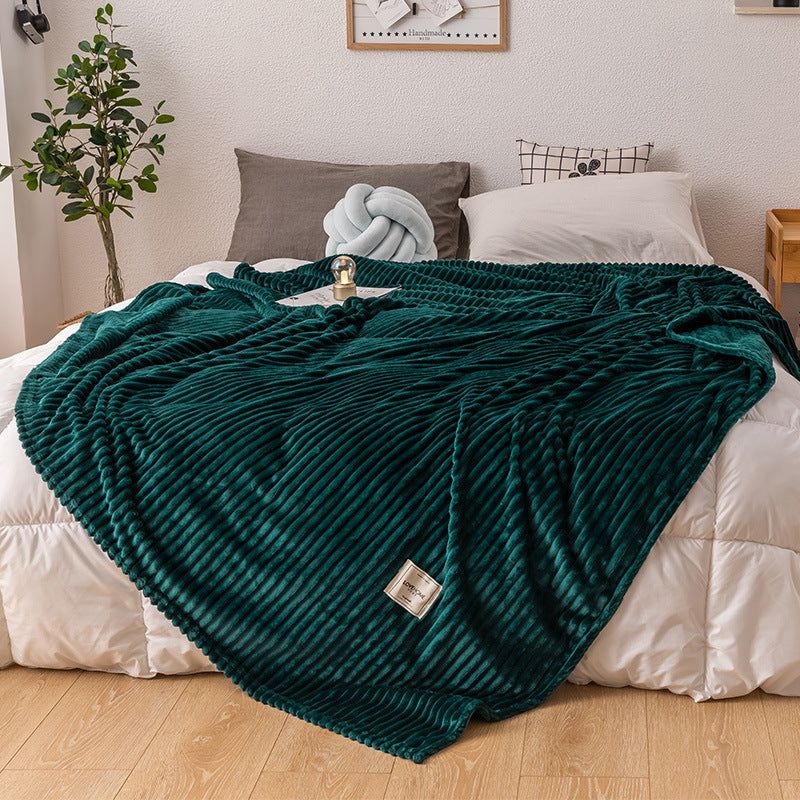 Luxe Striped Velvet Blanket