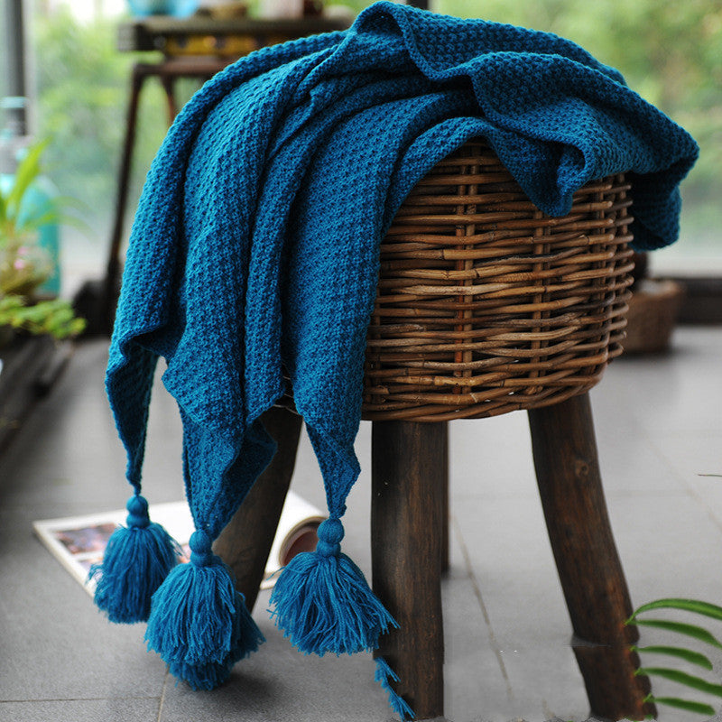 Nordic Knitted Wool Blanket