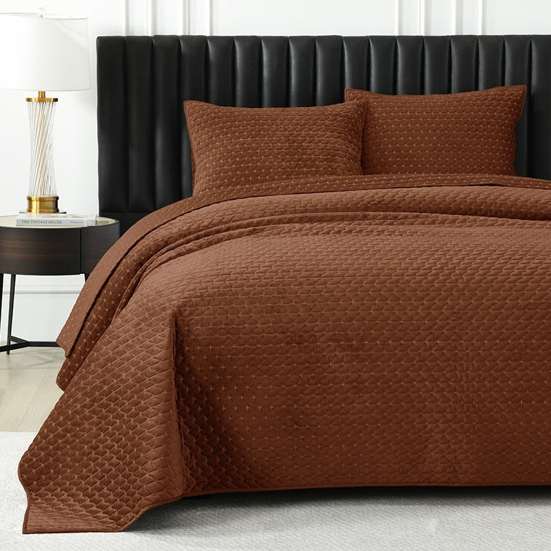 Luxe Flannel Three-piece Bed Cover Set