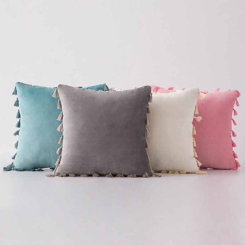 Velvet Tassel pillowcase