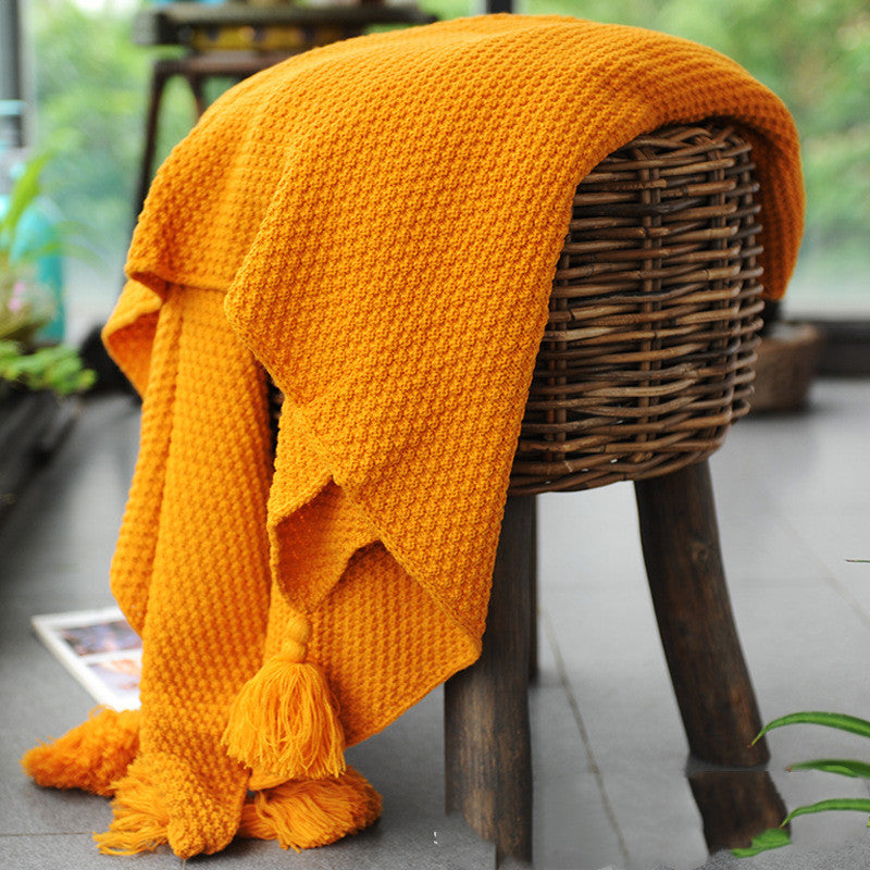 Nordic Knitted Wool Blanket