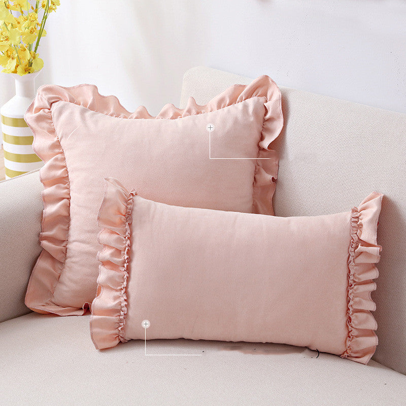 Ruffle Suede Pillowcase