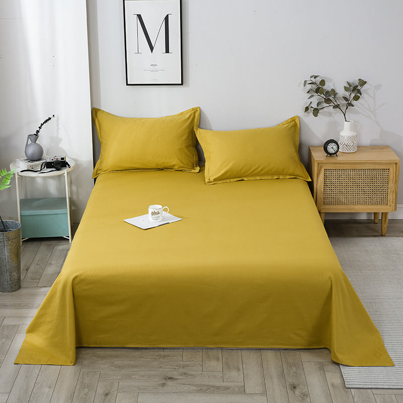 Solid Color Cotton Bed Sheet