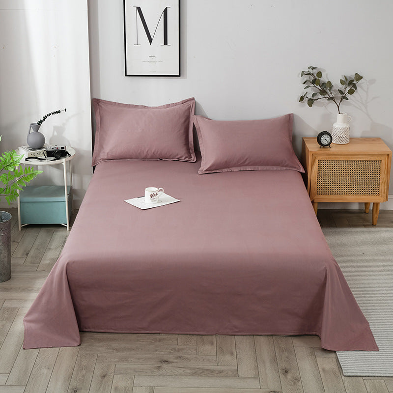 Solid Color Cotton Bed Sheet