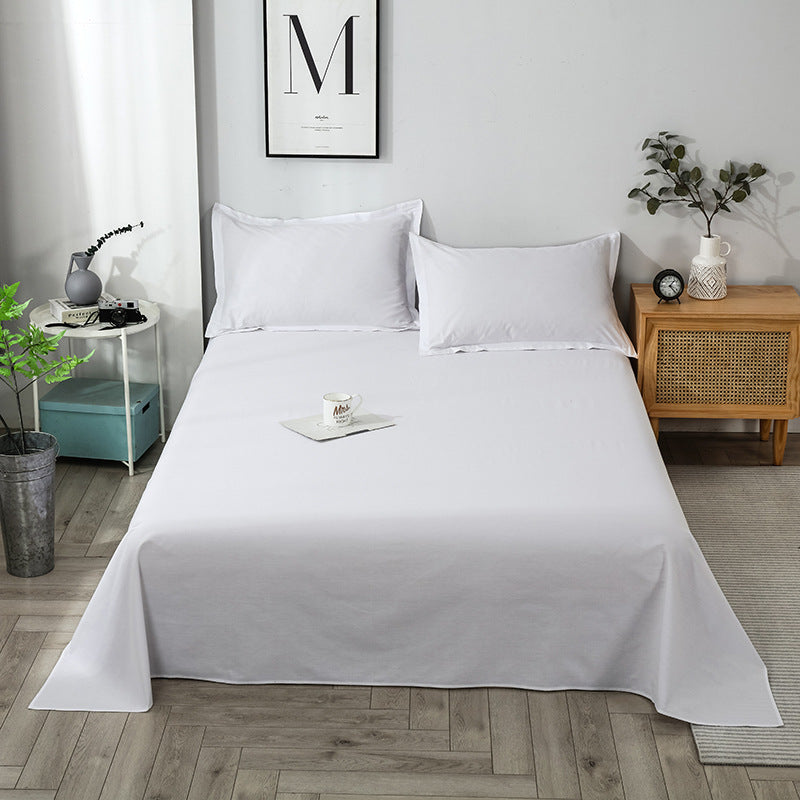 Solid Color Cotton Bed Sheet