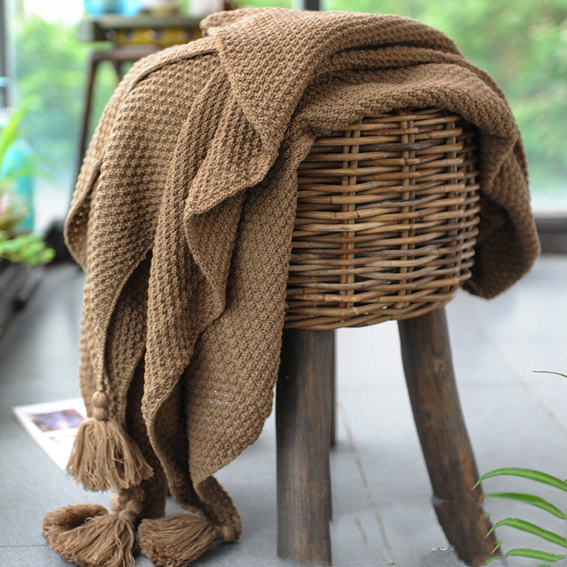 Nordic Knitted Wool Blanket