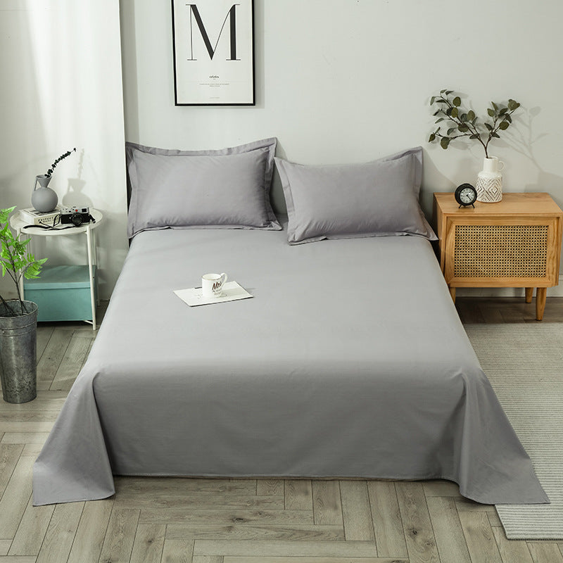 Solid Color Cotton Bed Sheet