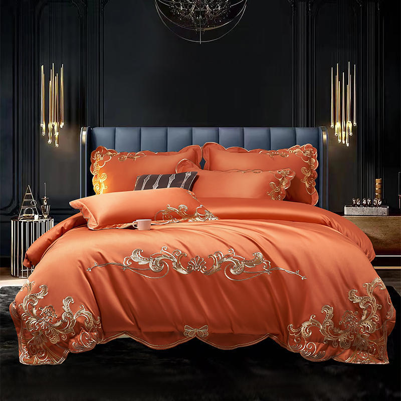 Luxe Velvet Embroidered Four-piece Bed Set