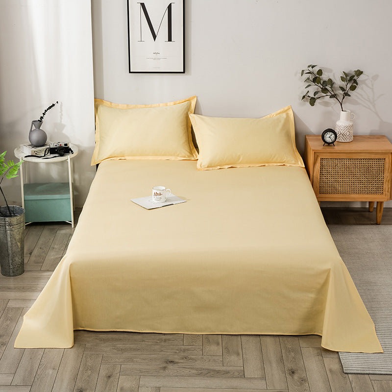 Solid Color Cotton Bed Sheet