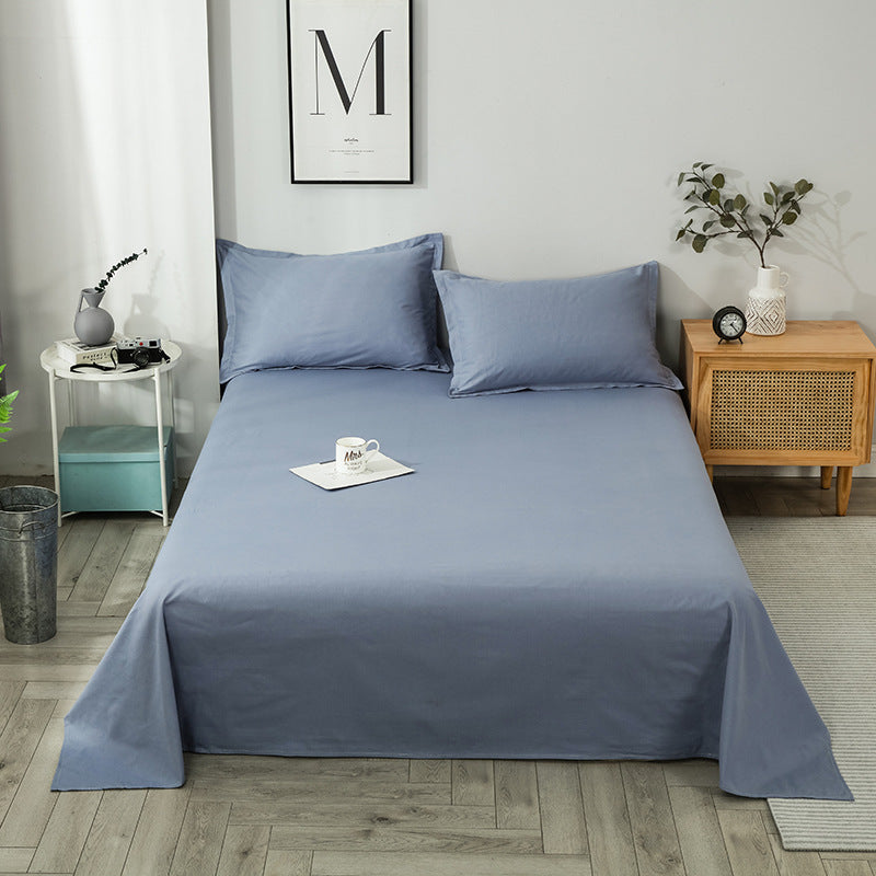 Solid Color Cotton Bed Sheet