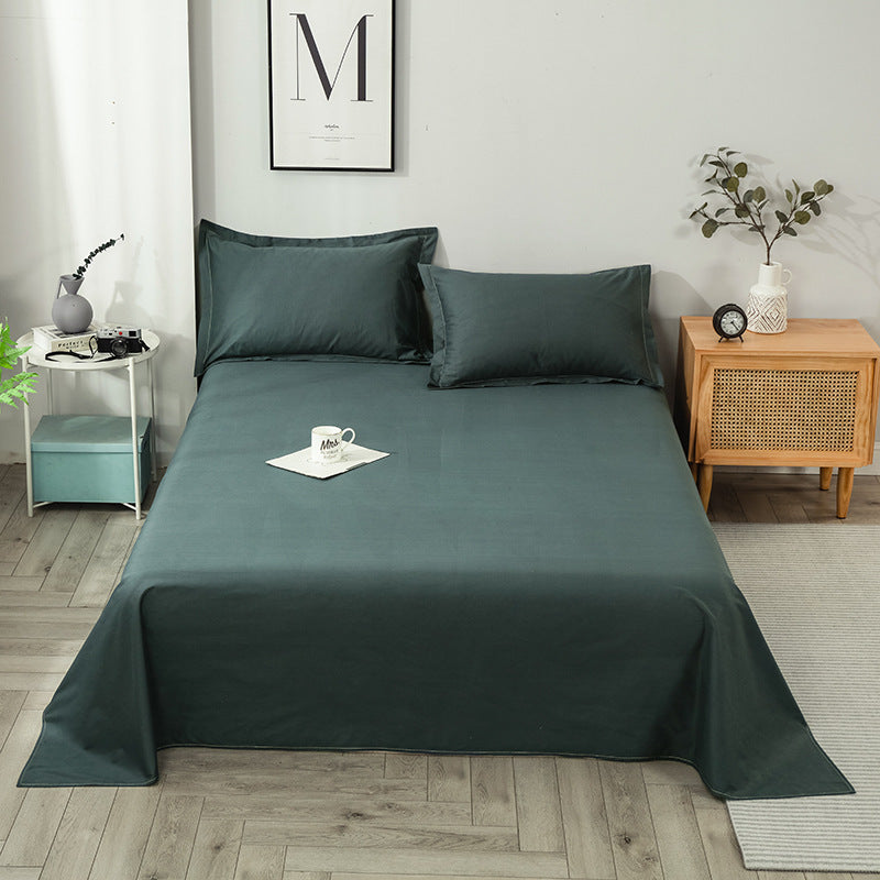 Solid Color Cotton Bed Sheet