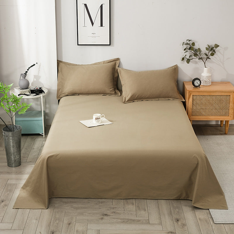 Solid Color Cotton Bed Sheet