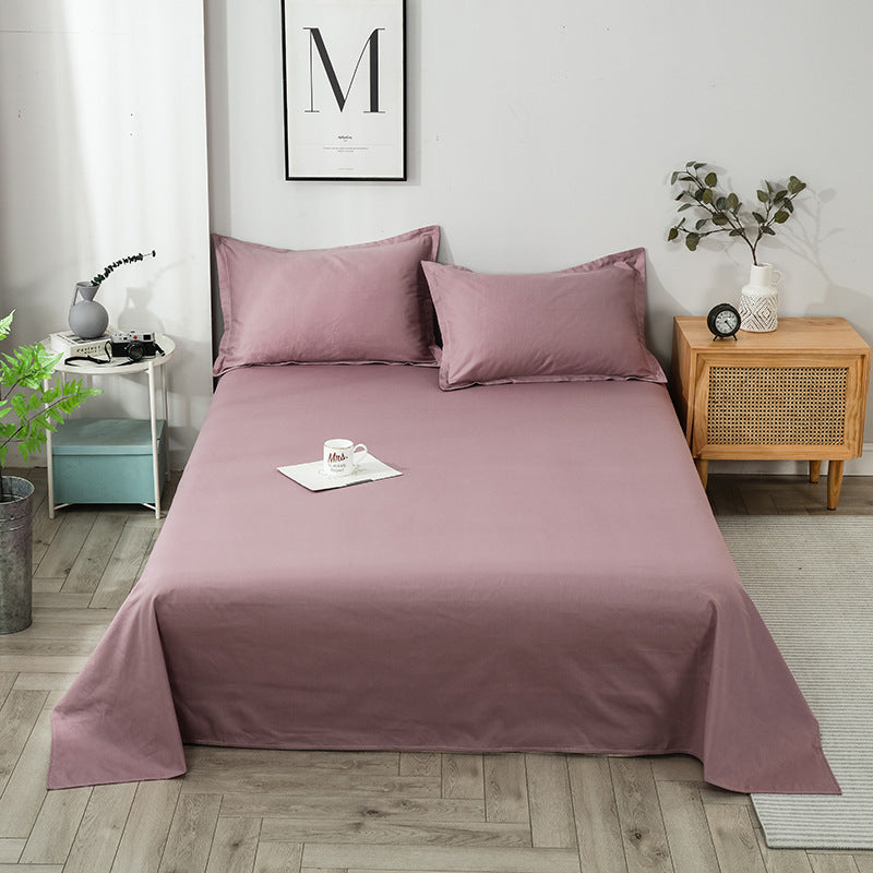 Solid Color Cotton Bed Sheet