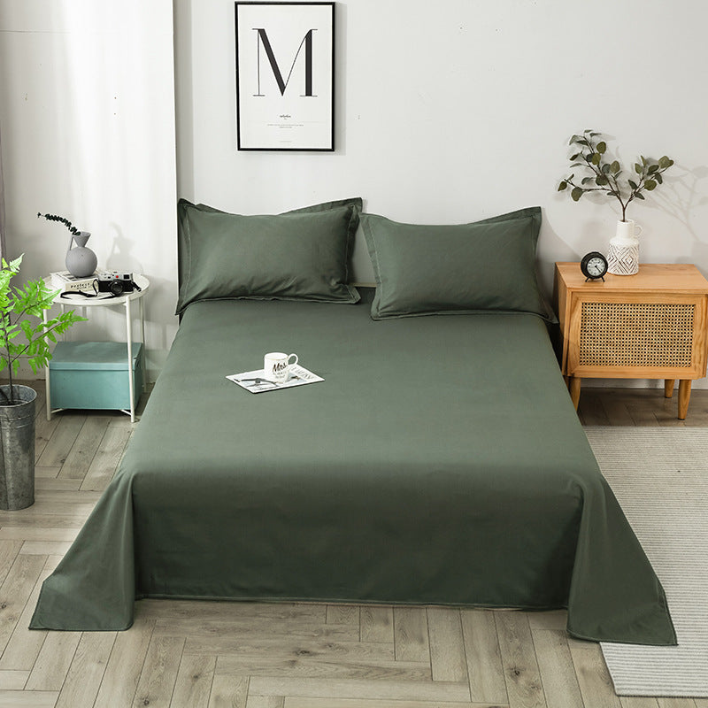 Solid Color Cotton Bed Sheet