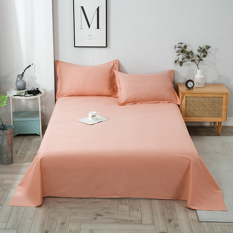 Solid Color Cotton Bed Sheet