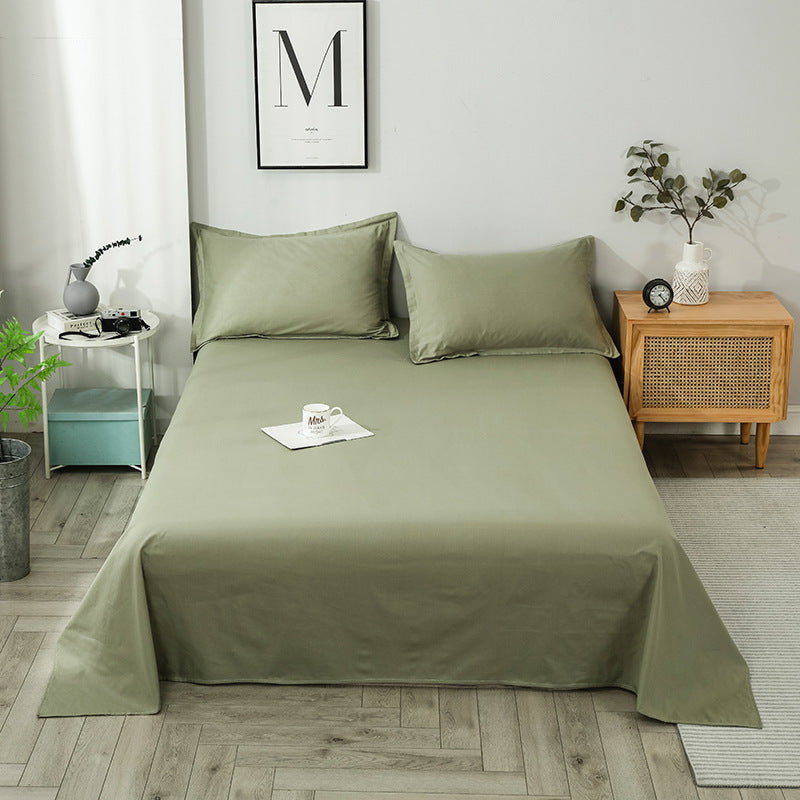 Solid Color Cotton Bed Sheet