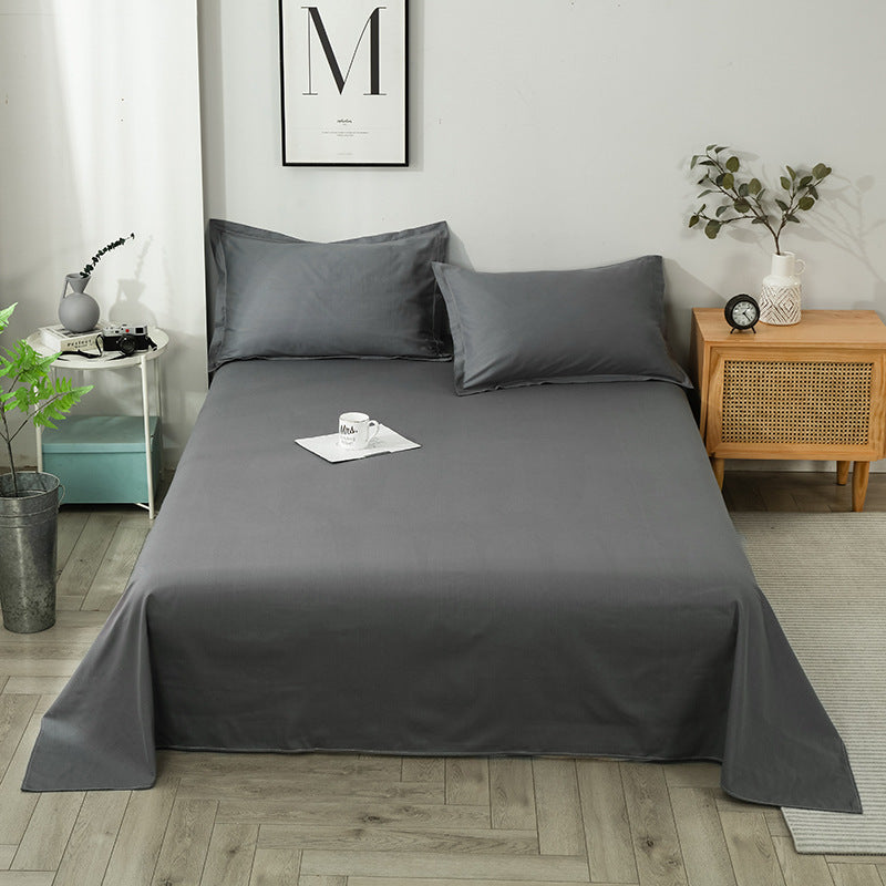 Solid Color Cotton Bed Sheet